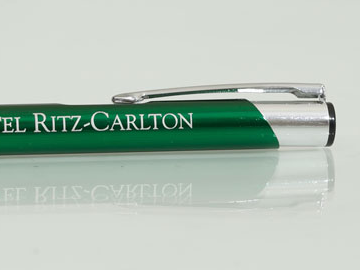 Długopis metalowy Trendy zielony z grawerem laserowym.